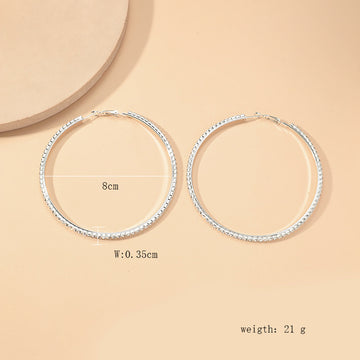 3" XL Rhinestone Hoops